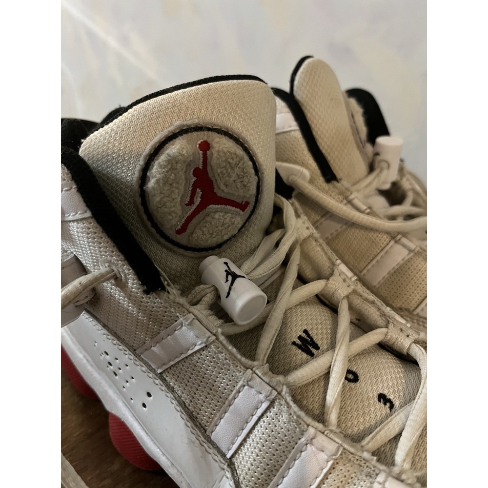 Nike Air Jordan 6 Rings Size 4.5Y 323419-160 White University Red Blk Basketball - Picture 3 of 8
